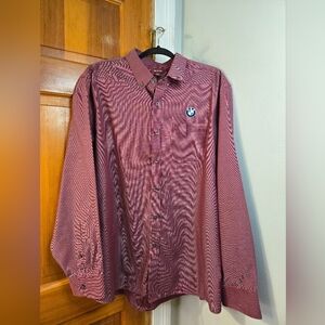 BMW Red House Long Sleeve Button Up Shirt